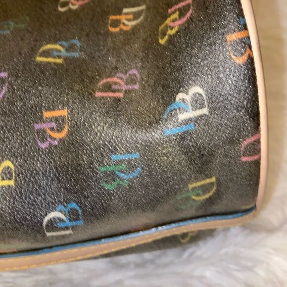 2 Pc VINTAGE DOONEY & BOURKE MONOGRAMMED SHOULDER BAG. Rainbow Zipper Coin Key - Picture 10 of 13